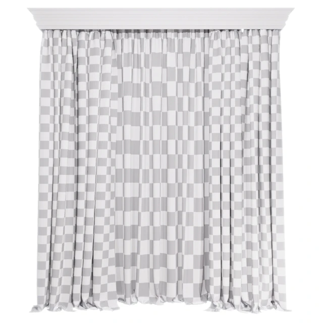 Curtains blue beige and houndstooth set of curtains 01 — Descargar