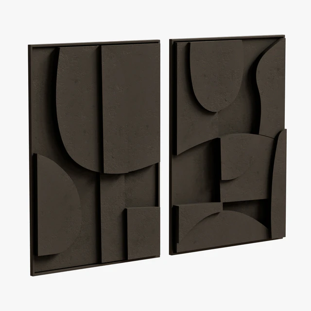 Duo Decor Sculpture Pictures Blanche Archi — Descargar