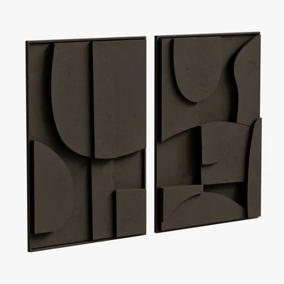 Duo Decor Sculpture Pictures Blanche Archi — Ver 4