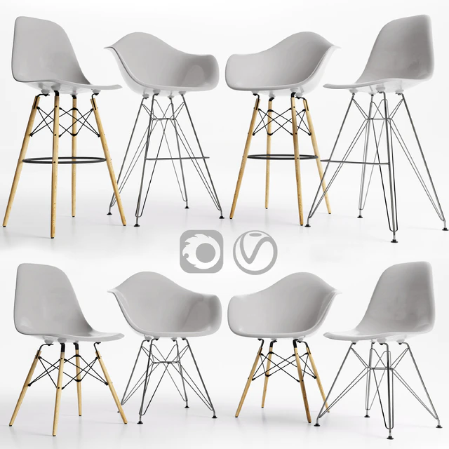 Eames Plastic Side Chairs GRAY — Descargar