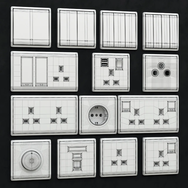 Schneider pieno switches & sockets matte black — Descargar