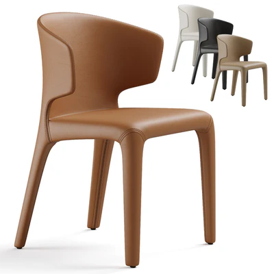 Zuster Husk Cassina Hola 367 Leather Dining Chair — Вид 1