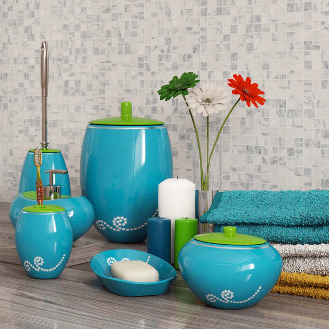 A set of bathroom accessories Primanova Maison Blue — Descargar