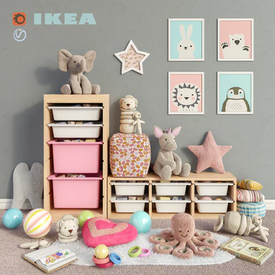 IKEA storage furniture, toys and decor for a children's room set 3 — Ver 1