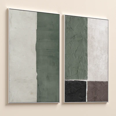 Mid-Century Plaster Textured Wall Art C-597 — Ver 4