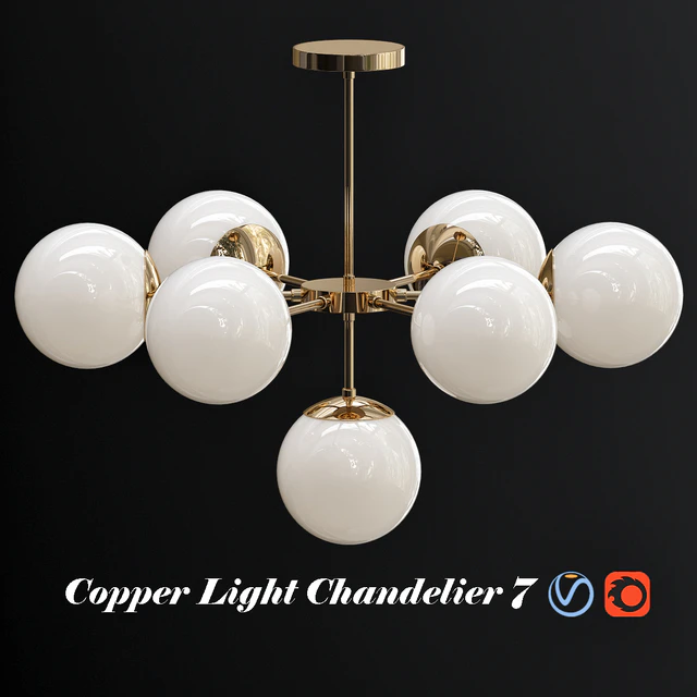 Copper Light Chandelier 7 — Скачать