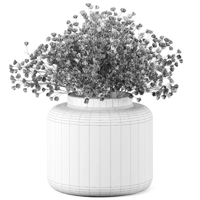 Bouquet Set 08 Gypsophila with IKEA Konstfull vase — Вид 3