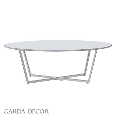 Oval Coffee Table Artificial Marble 30 B 855 1 Garda Decor — Ver 2