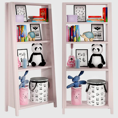 Kids bookshelf set 04 — Вид 1