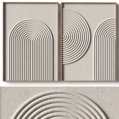 Relief artwork - 3d art wall decor - Panels — Ver 4