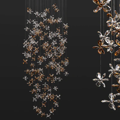 Crystal Flowers Chandelier — Ver 1