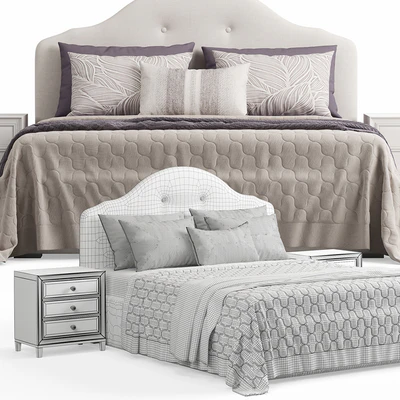 Kaussner Upholstered Bed with Encore Headboard — Ver 2