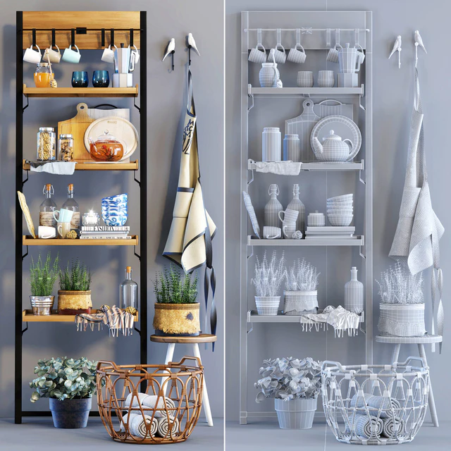 Decorative set настенная стойка Fendy high & decor — Скачать