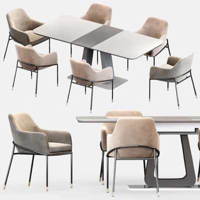 Sandra chair & Rosanna table / Rasonna & Sandra dining group — Ver 1