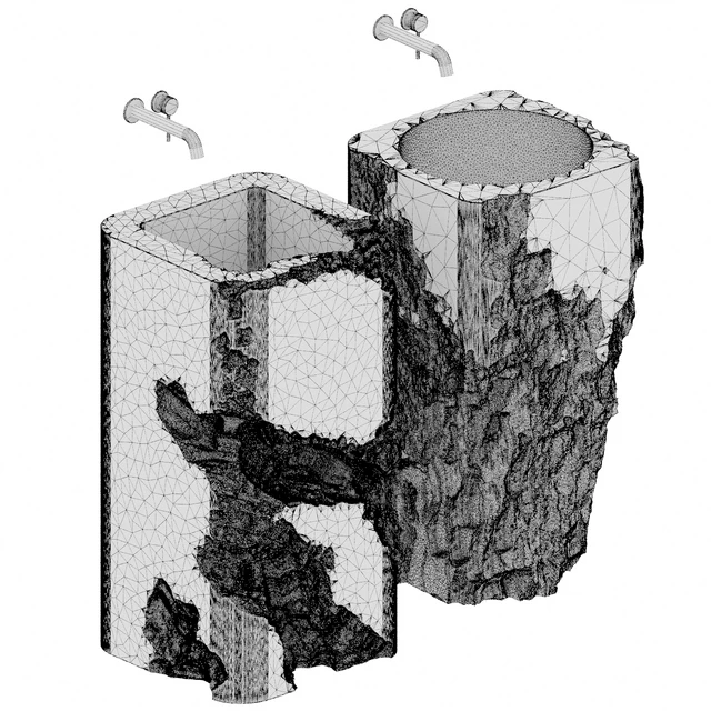 stone wash basin set6 — Download