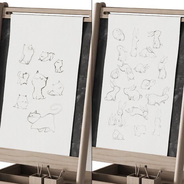 390 CB2 Wooden Kids Art Easel by Crate&kids 01 — Скачать