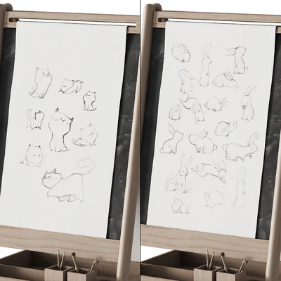 390 CB2 Wooden Kids Art Easel by Crate&kids 01 — Вид 5