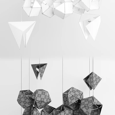 Welles Long Chandelier. Aarevalo STEALTH. — Ver 3