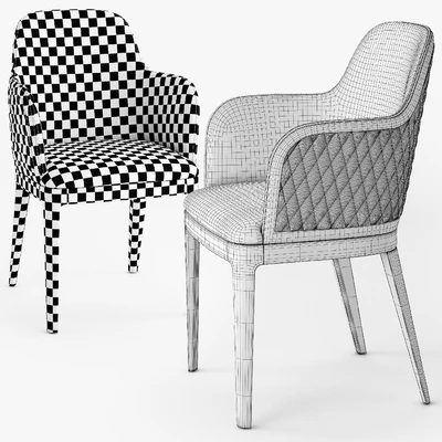 Margot quilted wood armchair — Ver 4