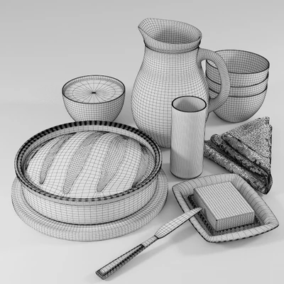 Still Life: Bread and Milk. (Bread and Milk) — Ver 2