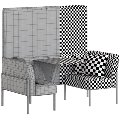 Herman Miller Hue Lounge Furniture low with wall — Ver 2