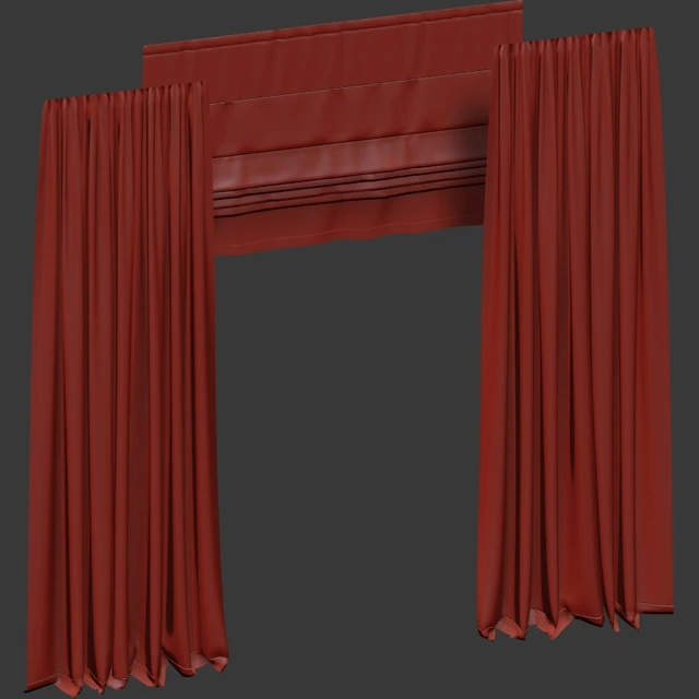 Velvet curtains with roman — Download