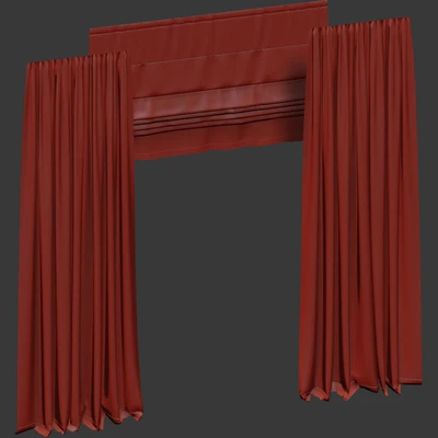 Velvet curtains with roman — View 3