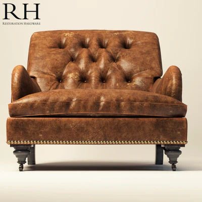 Carlton Leather Club Chair — Ver 2