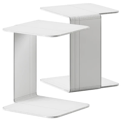Glass Side Table Shell by Sovet italia / Glass side table — Ver 2