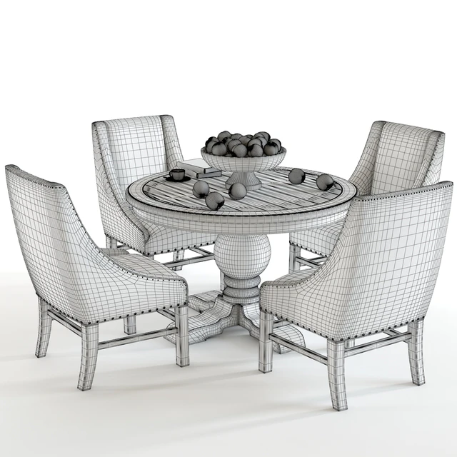 Curation Limited Round Trestle Vintage table set — Descargar