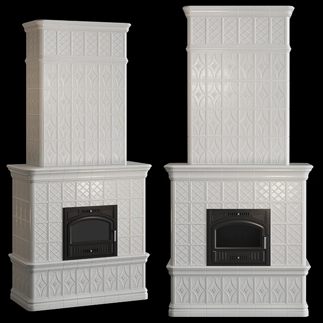 Stove - fireplace with tiles — Descargar