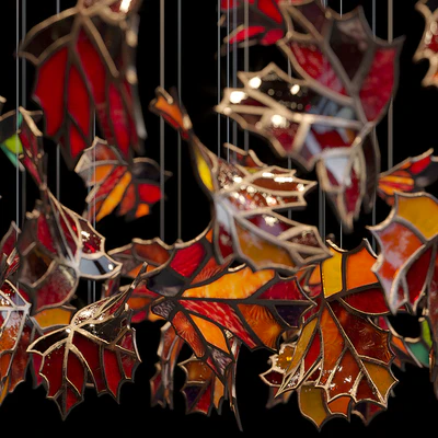 Light stained glass Vargov Design - Golden autumn — Ver 3