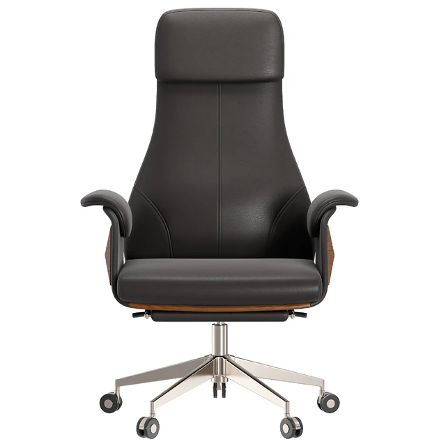 Reclining Leather Office Desk Chair black — Descargar