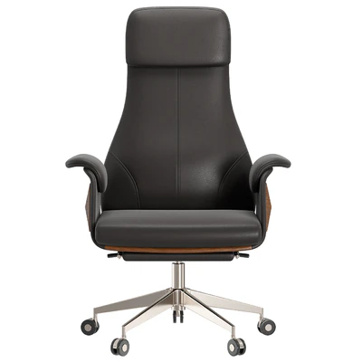 Reclining Leather Office Desk Chair black — Ver 4