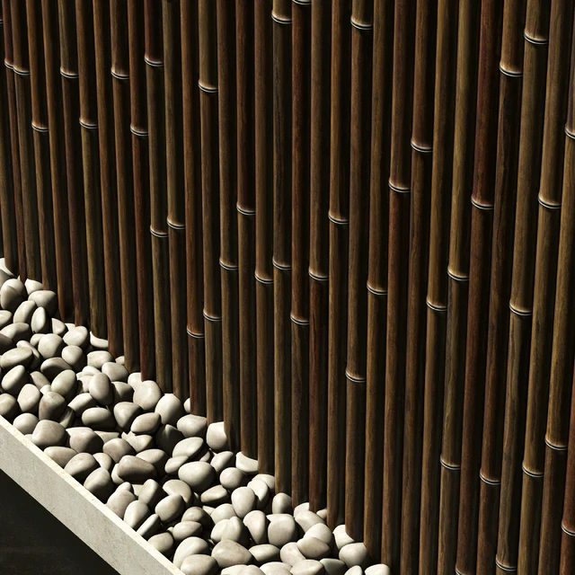 Bamboo branch decor  Wall cage 19a / Декор из бамбука стенка декор №19a — Скачать