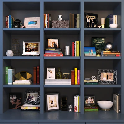 Bookcase with books and decor — Ver 1