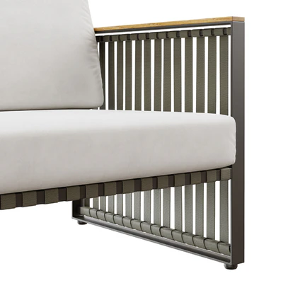 Outdoor garden wicker woven sofa Skyline design Horizon — Ver 4