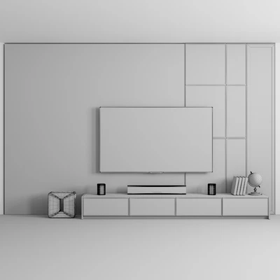 TV Consol " Wood Grid " — Вид 3