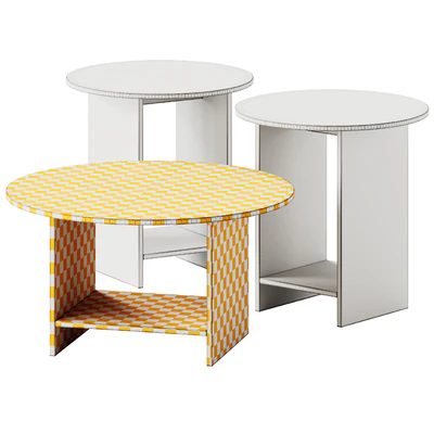 e15 HEIJI Round Coffee Tables set — Ver 4