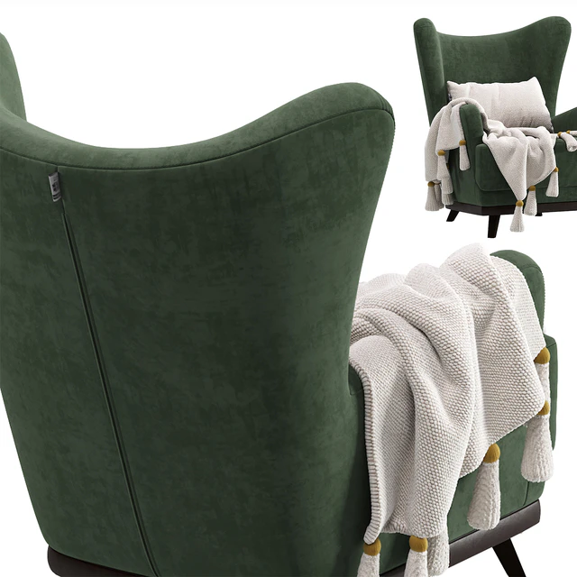 Armchair Oxford Velvet Yellow by Divan.ru / Кресло Оксфорд Velvet Emerald — Скачать
