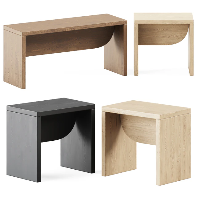 Bench and Stool Iperbole by Atipico / Лавочка — Скачать