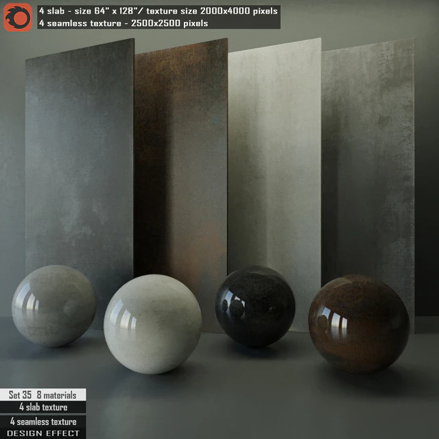 Design Effect slab & Seamless texture Set 35 — Descargar