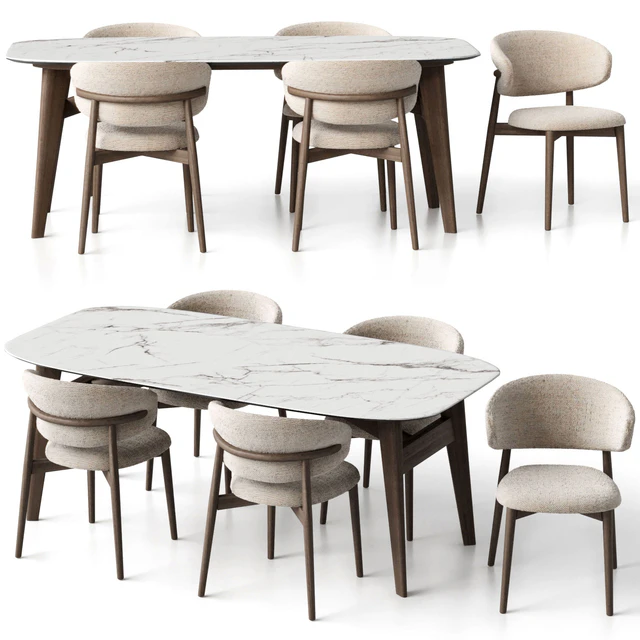 Oleandro chair and Abrey table by Calligaris — Descargar