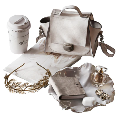 Decor set with jewelry and bag — download