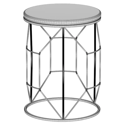 Marble and metal coffee table — View 4