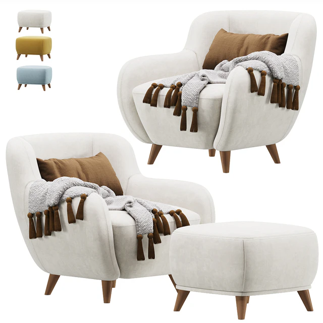Armchair Ansil Happy Light by Divan.ru  /  Кресло Ансил — Скачать