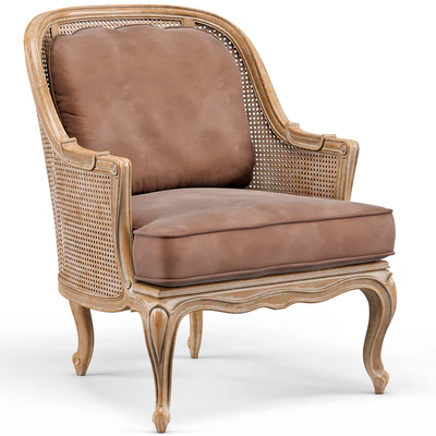 John - Richard Bourges French Caned Accent Bergere Floral Arm — Ver 1
