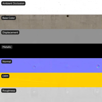 bubbled panel with tie holes concrete wall texture — Ver 6