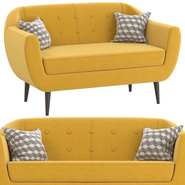 Диван Роттердам Velvet Yellow — Скачать