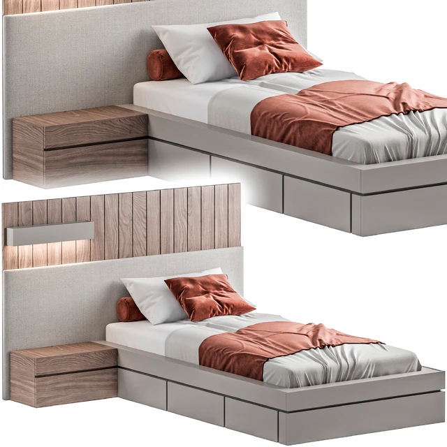 Bed033-Single Bed — Скачать